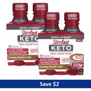 $2 OFF SlimFast Keto Meal Shake To Go, Mocha, 11 fl. oz, 8 Count