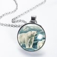 thumbnail image 2 of Bear Women's Round Glass Pendant Necklace, 2 of 5