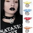 thumbnail image 1 of Collar de estilo hip-hop con personalidad punk europea y americana, tendencia de moda, collar de clavícula de cinco estrellas, collar de oker, collar de joyería, 1 of 5