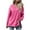 Hot Pink, variant on Womens Sweatshirt Women's Fall And Winter New Hatless V-Neck Long Sleeve Tops Sweatshirts,Sweatshirt for Women,Womens Sweatshirts No Hood V Neck Sweatshirt Women Pullover Sweatshirts for Women