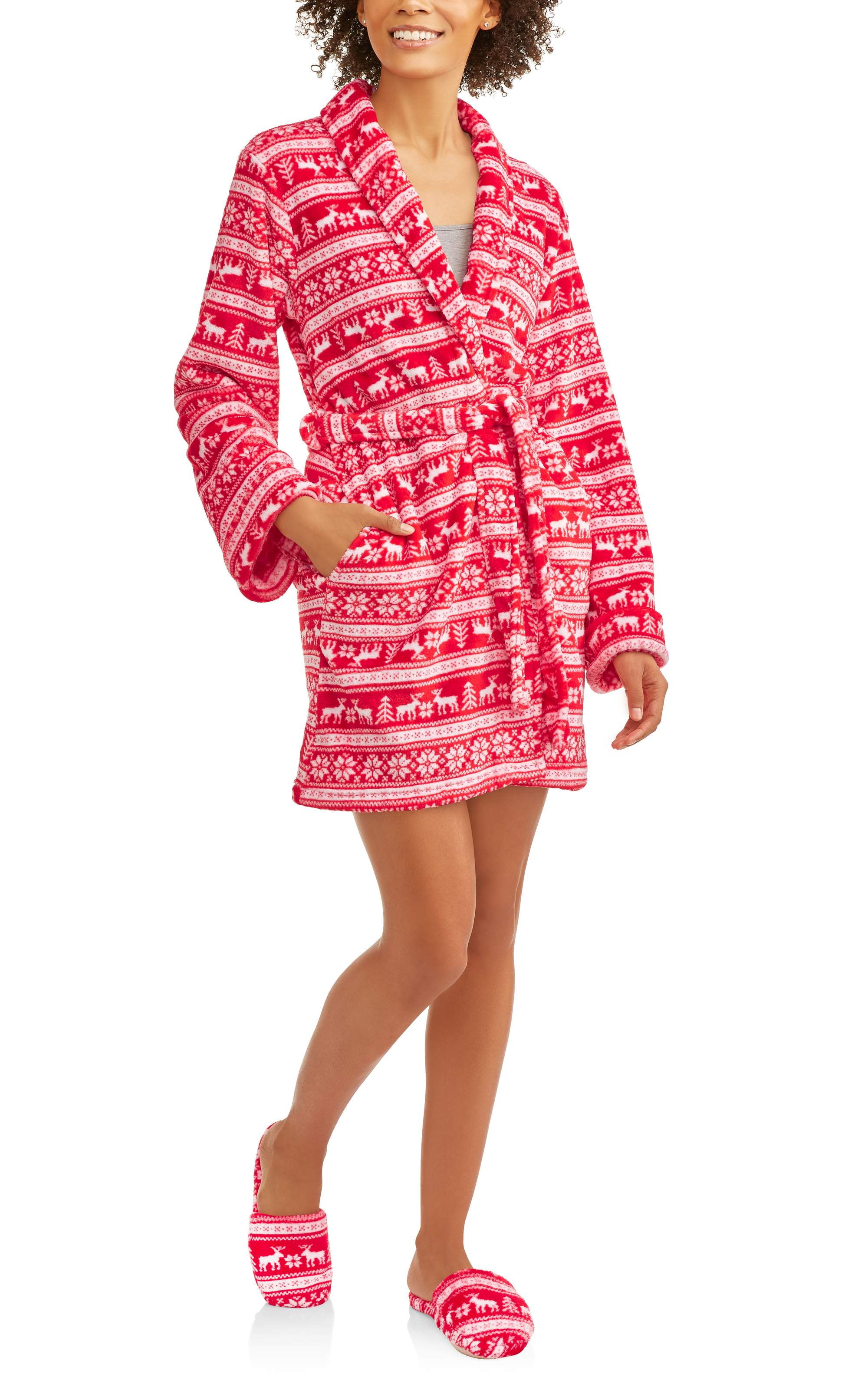 Body Candy Body Candy Luxe Plush Sleepwear Robe & S