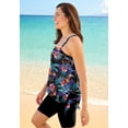 thumbnail image 3 of Swim 365 Women's Plus Size Blouson Tankini Top With Adjustable Straps, 3 of 4