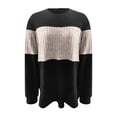 thumbnail image 4 of Women's Loose Long-Sleeve Curved Hem Knit Top, Autumn Round Neck Casual Pullover Sweater Shirt, 4 of 9