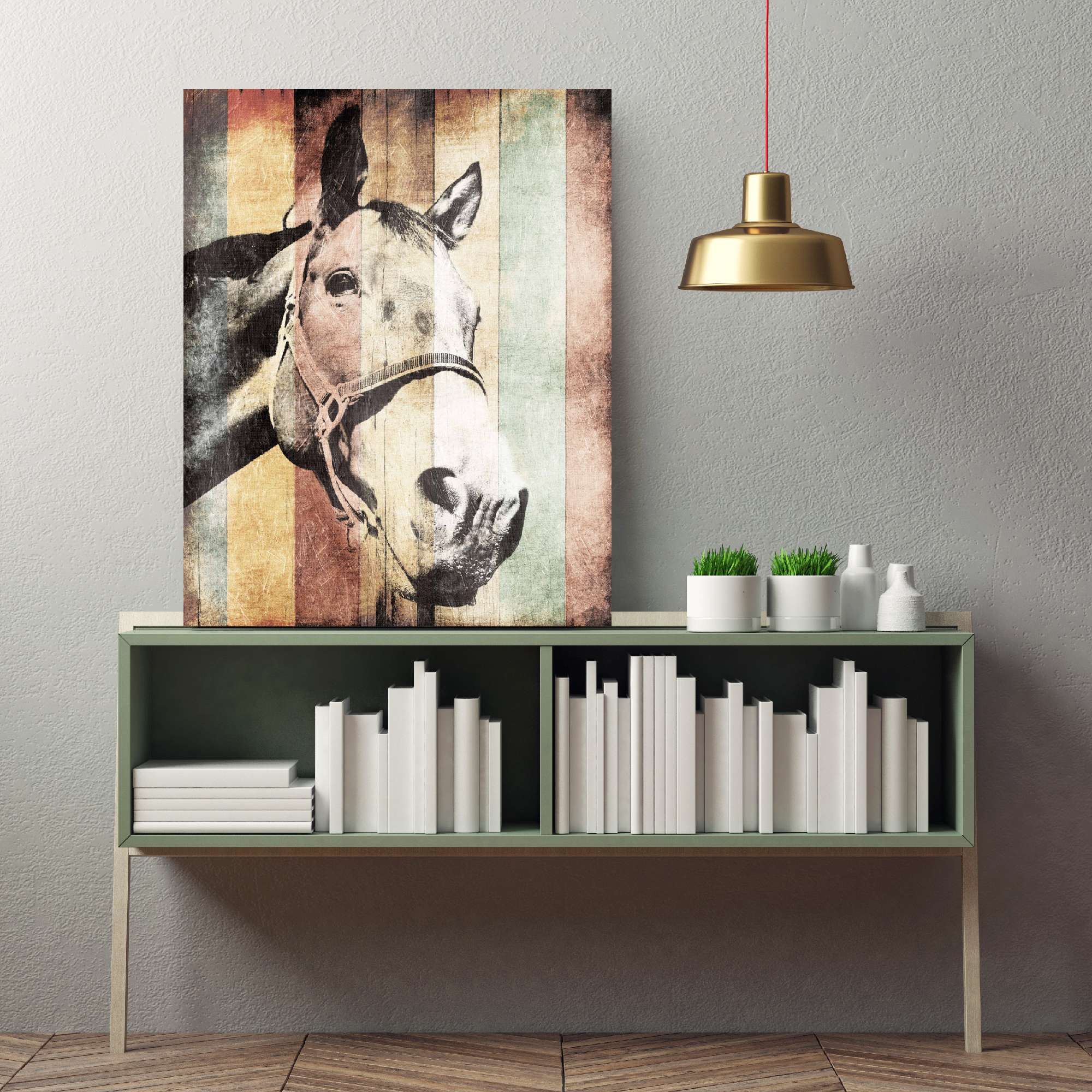 Miultiwood Vintage Horse Gallery-Wrapped Canvas Wall Art, 16x20