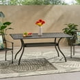 thumbnail image 2 of Noble House Phoenix 68.11" Aluminum Patio Dining Table in Hammered Bronze, 2 of 8