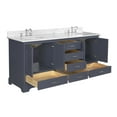 thumbnail image 4 of Harper 72" Double Bathroom Vanity with Marine Gray Cabinet and Carrara Marble Top, 4 of 6