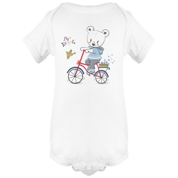Bear, My Bicycle Doodle Bodysuit Infant -Image by Shutterstock,  6 Months