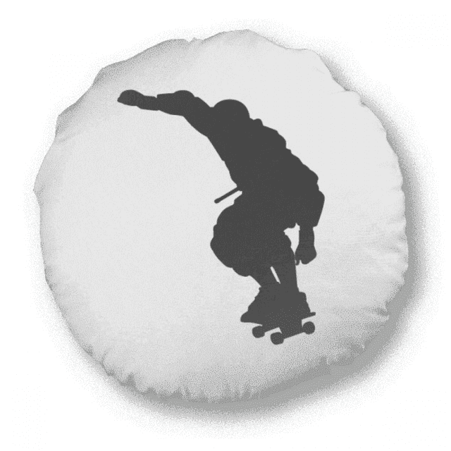 Sports Jumping Roller Skating Player Round Throw Pillow Home Decoration Cushion