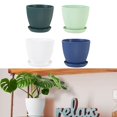thumbnail image 3 of Mosiee 5Pcs Plant Pots Plastic Flower Pots For Succulents Cuttings 6Inch Pots Flower Plant Container Garden Rools Parts, 3 of 8