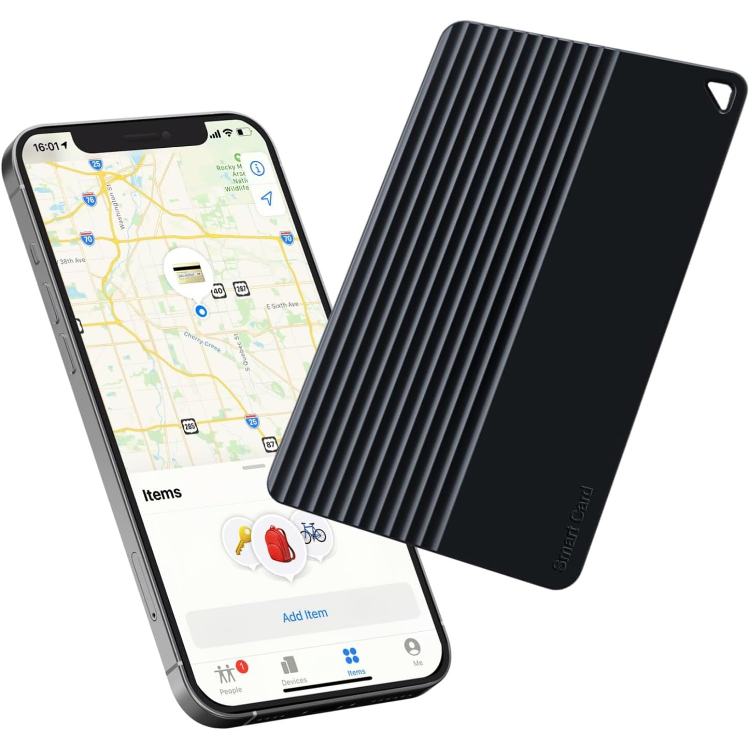 2026 Appe MFi wallet tracking card, 5-year+battery life tracking card, compatible with Appe Find My (iOS only), used as a wallet finder for luggage tags, keys, and passports,
