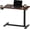 Walnut, variant on Medical Adjustable Overbed Bedside Table with Hidden Casters, Pneumatic Mobile Laptop Computer Standing Desk Cart with Tray, Hospital and Home Use
