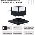 thumbnail image 3 of TOYIEW Waterproof Solar LED Post Cap Deck Lights, Outdoor, Black (8 Pack), 3 of 7