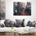 thumbnail image 4 of Designart Autumn Foggy Forest Trees - Landscape Photography Throw Pillow - 16x16, 4 of 5