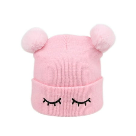 

Uccdo Baby Boys Girls Cute Knitted Beanie Cap Toddler Winter Warm Pompom Hats 0-7T