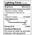 thumbnail image 4 of Satco S7283 7W A-Shape Screw-In 5000K fluorescent bulb, 4 of 5