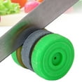 thumbnail image 2 of Double Sided Kitchen Knife Sharpener with Non-Slip Base, Green Plastic Household Sharpening Stone for Polishing and Grinding, Compact 4.5x4x4cm Portable Knife Sharpening Tool, 2 of 8