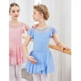 thumbnail image 5 of Oudiya Girls Ballet Leotards Ruffle Sleeve Shinny Dance Dress Outfits Toddler Ballerina Clothes for Kids 3-11Y, 5 of 8