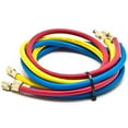 thumbnail image 3 of Biltek HVAC R12 R22 R502 A/C Diagnostic Manifold Gauge Kit w/ 3 Color 60" Charging Hose, 3 of 4