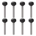thumbnail image 1 of Uxcell 8 Pcs Boutons de Serrage Moletés M6 x 45mm Acier Inoxydable 304 Goujon Fileté Tête Ronde 18mm Vis à Pouce Noir, 1 of 5