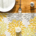 thumbnail image 7 of mubwai Yellow Dahlia Floral Pinnata Summer Table Runner, Seasonal Spring Holiday Kitchen Dining Table Decoration for Home Party Decor 13x72 Inch, 7 of 7