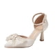 thumbnail image 1 of Colección Primavera/Verano 2024: Elegantes tacones altos de seda con punta en punta para mujer con tacones finos y correa en el tobillo 38, 1 of 5