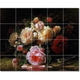 thumbnail image 1 of Ceramic Tile Mural-Jean Baptiste Robie Flowers Tile Mural Contemporary Interior Renovations. 24" w x 30" h using (20) 6 x 6 ceramic tiles, 1 of 3