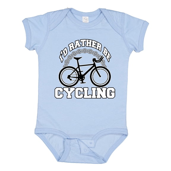 Inktastic I'd Rather Be Cycling Boys or Girls Baby Bodysuit