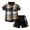 AB357 Black, variant on Utlike Toddler Boys Outfits Sets Short Sleeve Patchwork Plaid Prints T Shirt Tops Shorts Gentleman Outfits Boys Photo Outfit Sets Size 3 Years-4 Years