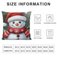 thumbnail image 5 of Patifu Merry Christmas Lovely Snowman Print Throw Pillow Cases Pack   Decorative Cushion Covers for Couch Bed Sofa Farmhouse   18x18in, 5 of 5