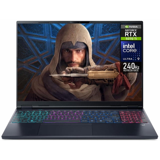 Laptop Gamer ACER Predator Helios Neo 16S GeForce RTX 5070 Ti Core Ultra 9 275HX 32GB DDR5 SSD 1TB 16" Teclado Ingles