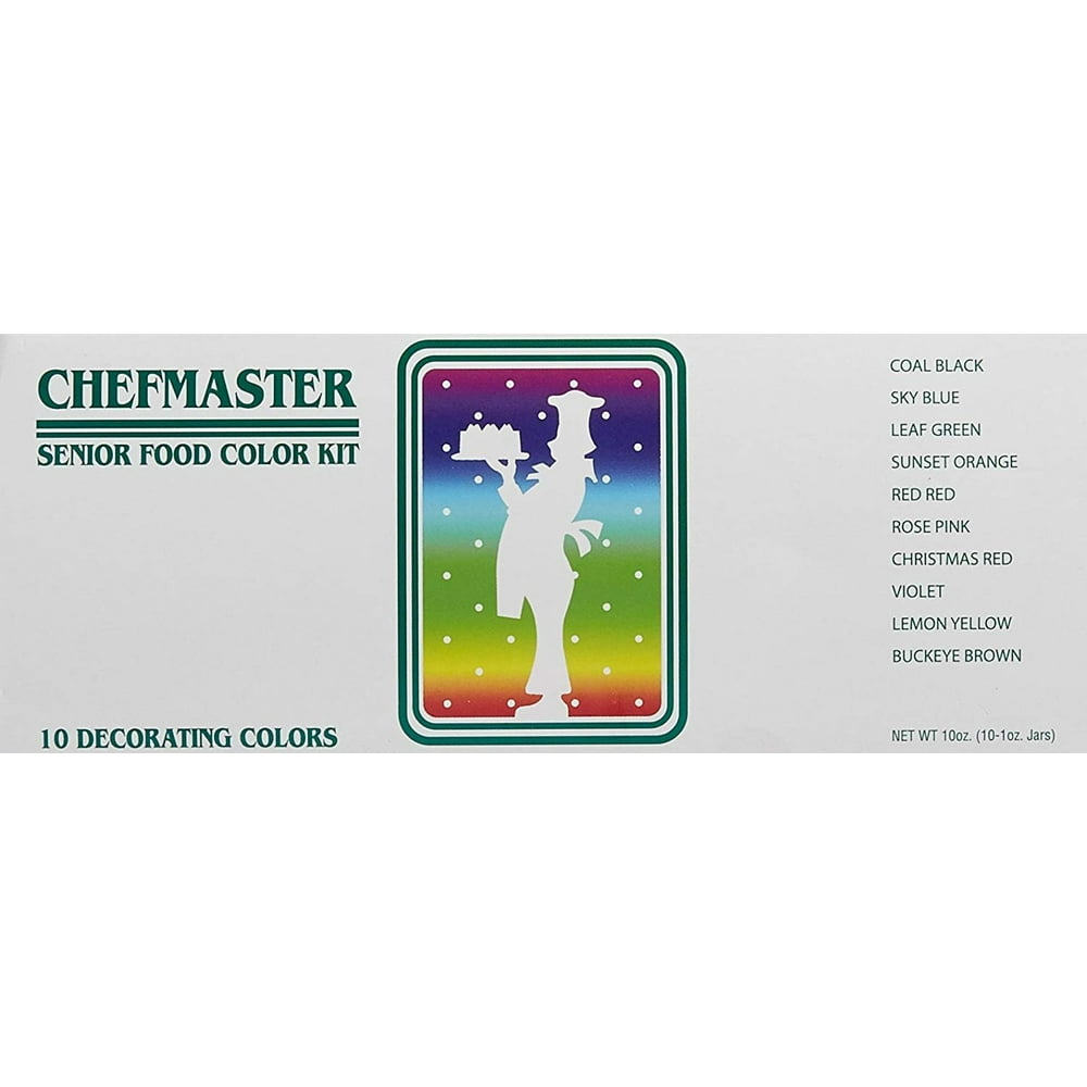 Chefmaster Food Coloring Kit: Ten 1-Ounce Colors - Walmart.com