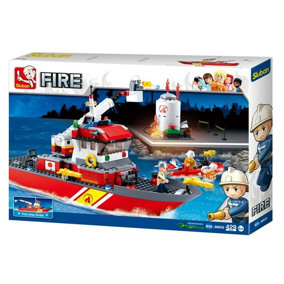 Sluban 630  Fireboat   Oil Tank Building Brick Kit (429 Pcs)