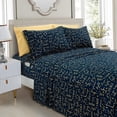 thumbnail image 1 of Mocassi 1800 Collection Prestige Classique Luxe Moderne Ensembles de Draps en Microfibre Blanche, Lit Simple, Peace and Joy, 1 of 3