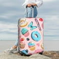 thumbnail image 7 of Fuzoiu Cupcakes and Donuts Print Suitcase Cover,Washable Luggage Covers for Suitcase,Elastic Luggage Protector Cover,Scratch Resistant Travel Suitcase Covers-Small, 7 of 7