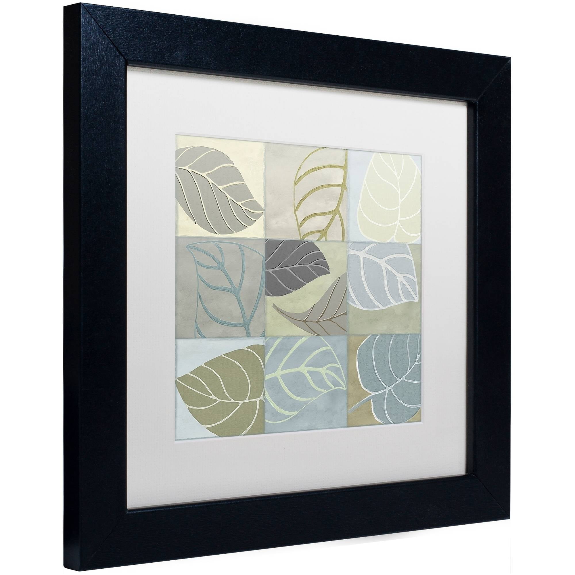 Trademark Fine Art "Leaf Story IV" Canvas Art by Color Bakery White Matte, Black Frame