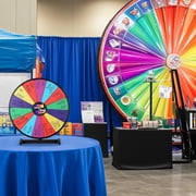 WinSpin 24 Tabletop Spinning Prize Wheel 14 Slots with Color Dry Erase Trade Show Fortune Spin Game