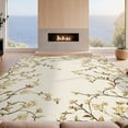 thumbnail image 2 of Design&I 9'x12' Washable Area Rug Snag-Free Neutral Botanical Vine Scattered Delicate Sprigs Beige Cream for Dining Room, Basement, Large Office, 2 of 7