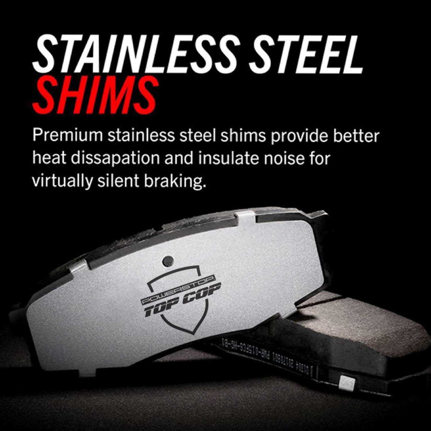 PowerStop Z37-2174 Power Stop - Rear Z37 Top-Cop Carbon-Fiber Ceramic Brake Pads Fits select: 2019-2022 CHEVROLET SILVERADO, 2019-2022 GMC SIERRA