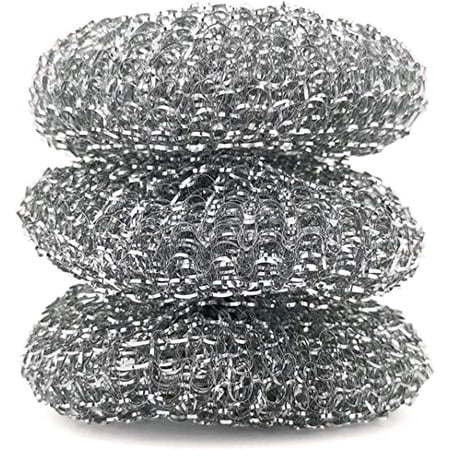 Set of 3 Stainless Steel Sponges for Metal Pot Multicolored - Walmart.ca