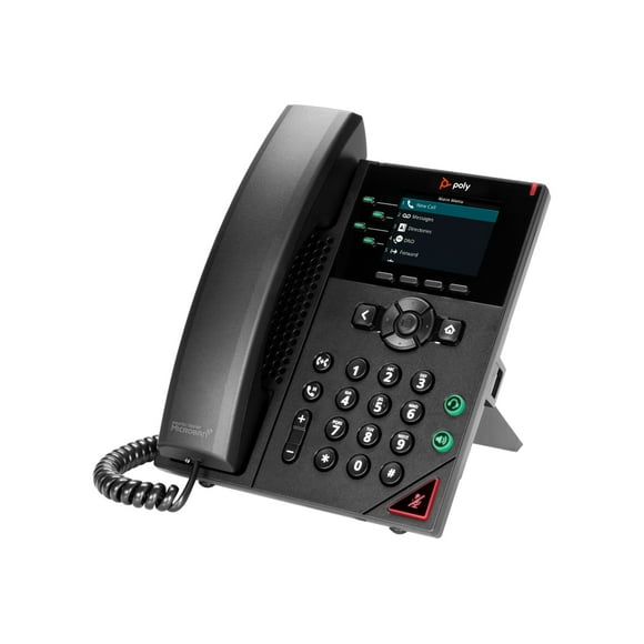 Poly VVX 250 - VoIP phone - 3-way call capability - SRTP, SIP, SDP, RTP - 4 lines - black