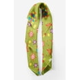 thumbnail image 2 of Bimba Green Snowflake & Happy New Year Text Printed Pure Silk Scarf For Hair Neck Head Bandanas For Women 40 x 80 Inches, 2 of 6
