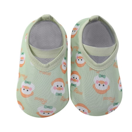 

Durtebeua Sock Shoes for Baby Girl Summer Cute Animal Baby Sock Shoes with Non-Skid Rubber Sole for Indoor Walking Green 6-12 Months