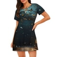 thumbnail image 1 of Disketp Magical Library Butterfly Night para Camisón Corto de Manga Corta para Mujeres, Camisón Cómodo con Escote Redondo, Bonito y Confortable, 1 of 6