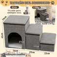 thumbnail image 2 of Escalera Plegable para Mascotas Desmontable 3 Niveles - Modular de Velcro, Almohadilla de Lana de Cordero, Almacenamiento, Independiente, Cojín Lavable Antideslizante, para Perros y Gatos, 2 of 7