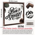 thumbnail image 3 of Bon Appetit Framed Wood Sign - Rustic Farmhouse Wall Art with Black Lettering, Perfect for Kitchen, Dining Room, or Housewarming Gift, 8x8 Inch Wooden Decor, Dining Room Accent Rustic Farmhou, 3 of 9