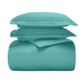 thumbnail image 2 of Superior Cotton Blend 600 Thread Count Duvet Cover Set, Twin, Teal, 2 of 6