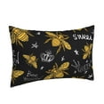 thumbnail image 2 of EasygdpHohey Bee Golden Embroidery Polyester Fiber Double-Sided Pillowcase,Super Soft,Comfortable And Luxurious Pillowcase,Not Easy To Break Or Deform- 20"X30", 2 of 9