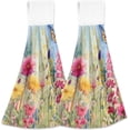 thumbnail image 2 of Wildflowers Kitchen Towels, 2PCS Super Soft Absorbent Hanging Hang Towels or Dishcloths, Bathroom Hand Towels 12x17Inches Wash cloth, 2 of 7