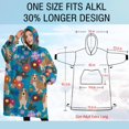 thumbnail image 4 of Oversized Wearable Blanket Hoodie,Basset Hound Dog and Flower-1 Sherpa Blanket Hoodie with Super Pockets,Super Warm Fuzzy Pullover for Women & Men, 4 of 6
