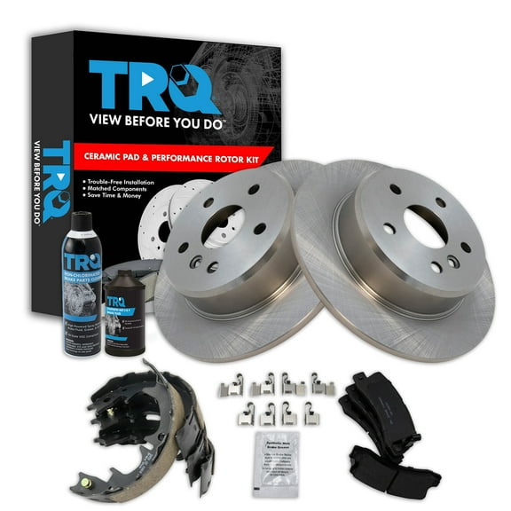 TRQ Rear Brake Pad & Rotor Kit BKA38594 Fits Select 1999-2003 Lexus RX300